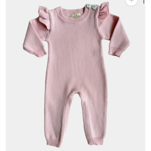 Classic Ruffle Jumpsuit - Powder Pink