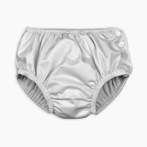 i play by Green Sprouts Snap Reusable Absorbant Swim Diaper - White, 0-6 Months