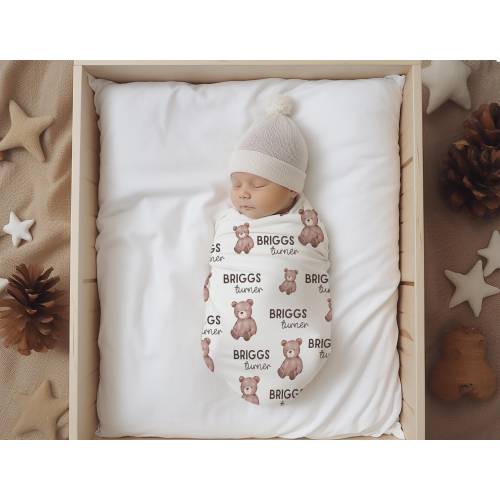 teddy bear blanket custom name swaddle nursery decor bear blanket personalized baby blanket swaddle for newborn gift baby swaddle with name