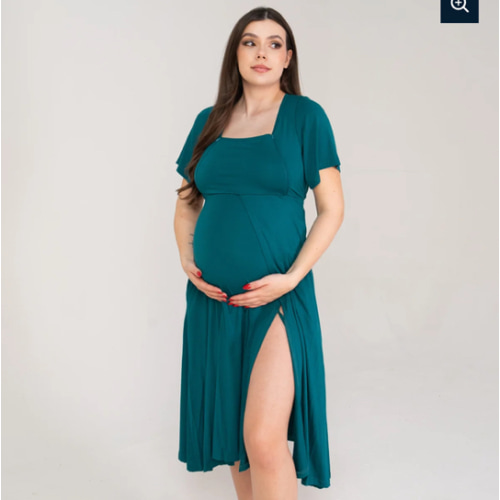 Cassidy Labor & Postpartum Gown Deep Teal – Lila