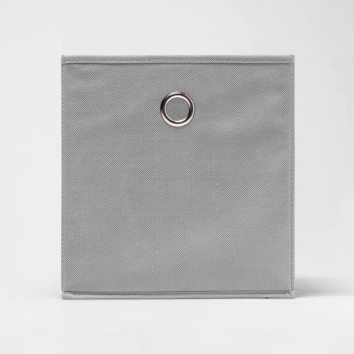 11" Fabric Bin Bundle 4pk Gray - Room Essentials™: Collapsible Cubby Storage, Fits 11 Inch Cube System, No Assembly