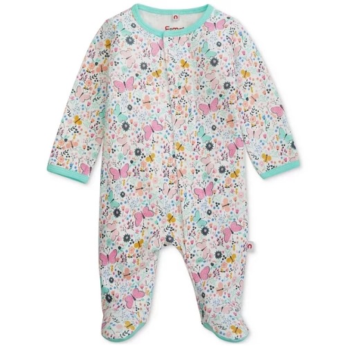 Baby Cotton Magnetic Footed Coverall 6-9M