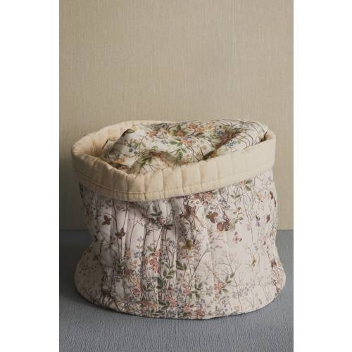 LARGE QUILTED STORAGE BASKET