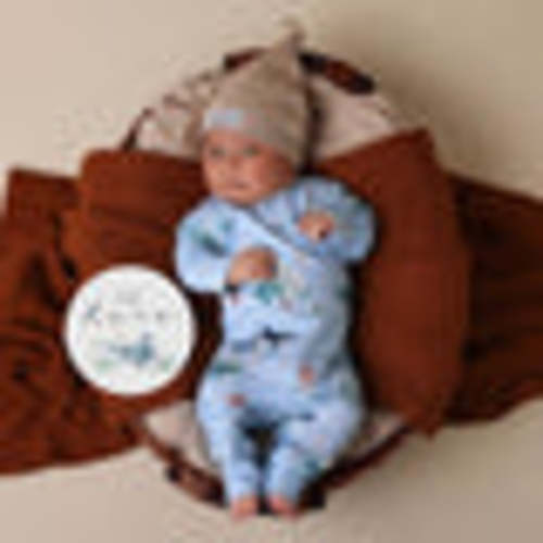 Blue Ocean Organic Baby Growsuit | Snuggle Hunny