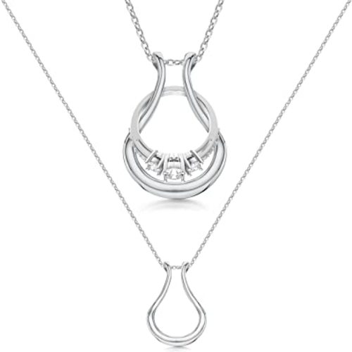 Emily C Original Patented Ring Holder Necklace - Stainless Steel Necklace Ring Holder - Women & Men Wedding Ring Holder Necklace - Women & Men Engagement Ring Necklace Holder - Gift for Her - Mother, Mom, Wife, Nurse, Doctor
