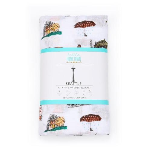 Seattle Baby Muslin Swaddle Receiving Blanket