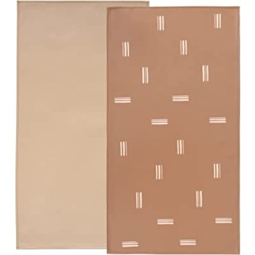 Owlowla Baby Diaper Changing Pad Portable Changing Mat Travel Changing Pad Liner for Baby and Small Toddler(Beige&Brush Strokes)