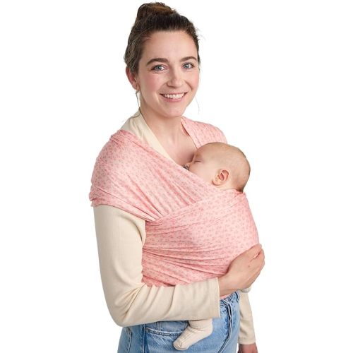 Baby Tula Stretchy Tencel™ Baby Wrap Carrier – Soft Newborn & Infant Wrap Sling, Ergonomic Hands-Free Baby Carrier, Breathable & Adjustable, Eco-Friendly for 8–25 lbs - Ditsy Floral