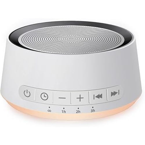 Sound Machine White Noise Machine with 30 Soothing Sounds 12 Colors Night Light Sleep Machine for Baby Kids Adults Brown Nosie Machine with 32 Volume Levels for Office Home Travel