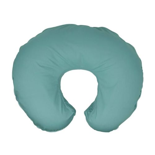 Boppy Organic Original Nursing Pillow, Vintage Blue, Ergonomic Nursing Essentials for Bottle and Breastfeeding, Firm Hypoallergenic Fiber Fill, with 100% Organic Cotton Pillow Cover