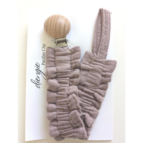 Pacifier clip / Baby / Toddler / Natural Wood & Cotton / Binky keeper