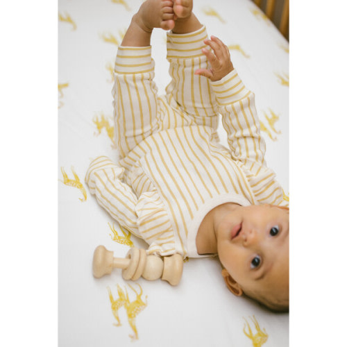 Follow Me Organic Cotton Crib Sheet, Giraffe - Pehr | Maisonette