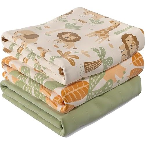 Muslin Swaddle Blankets, Muslin Baby Blanket, Extra Soft Muslin Blanket, 3 Pack, Large Receiving Blankets for Boys & Girls, Breathable Baby Essential