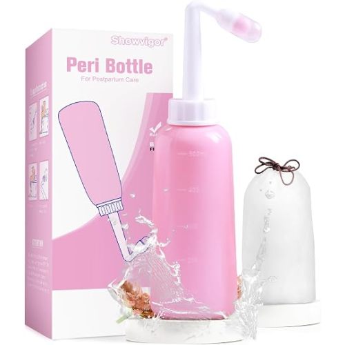 Premium Peri Bottle for Postpartum Care | Upside Down Peri Bottle, Portable Bidet for Perineal Recovery and Cleansing After Birth 12OZ/350ml