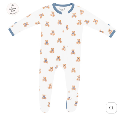 Zippered Footie in Teddy Bear