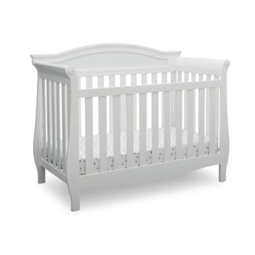 Delta Children Lancaster 4-in-1 Convertible Crib, Bianca White