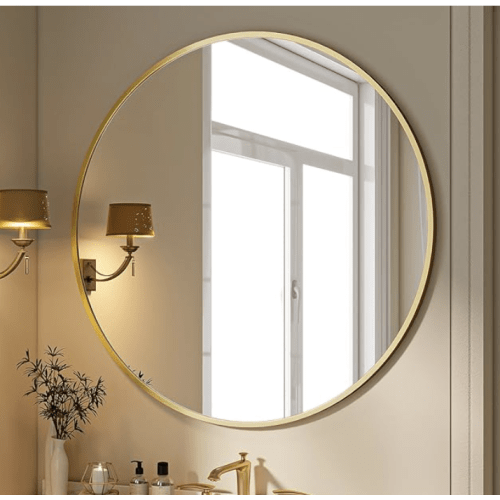 40 Inch Gold Round Mirror