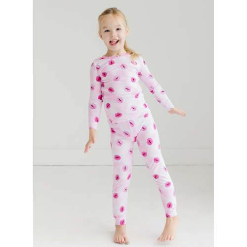 Esme Hot Pink Kiss Full Length Set Pajamas