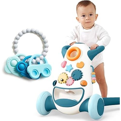 Baby & Toddler Walker Push Toy and Teething Toys 3-12 Months