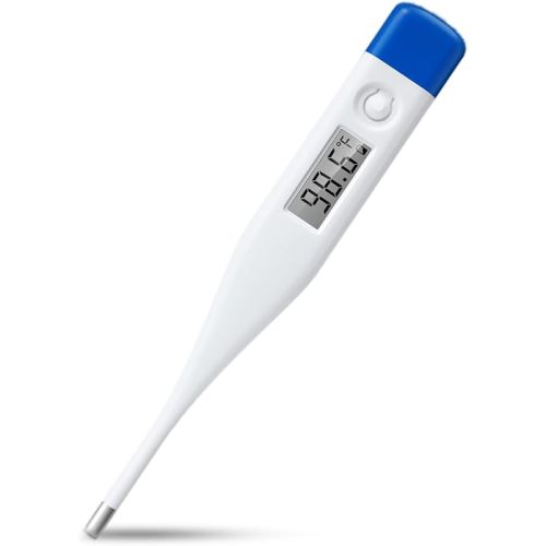 Berrcom Digital Thermometer for Adults and Kids, Oral Thermometer for Baby Rectal and Underarm Thermometer for Fever Alarm Medical Thermometer with C/F Switchable