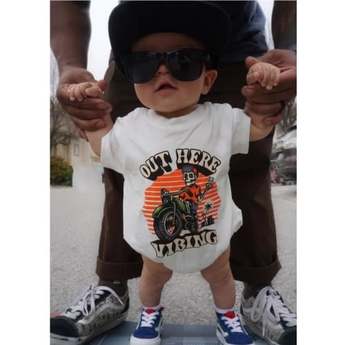 Out Here Vibing Baby Romper | Little Trouble