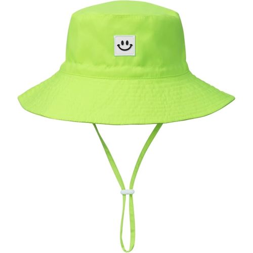 MaxNova Baby Sun Hat Smile Face UPF 50+ Toddler Bucket Hat for Boys Girls 0-7 Years