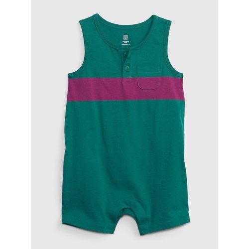 Baby Tank Shorty One-Piece in jade stone green