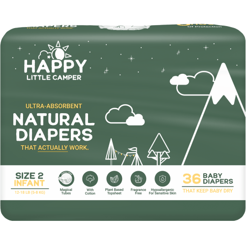 Natural, Chemical & Chlorine Free Baby Diapers. Happy Little Camper