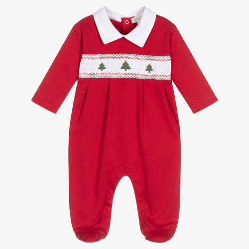 Kissy Kissy - Red Festive Pima Babygrow | Newborn