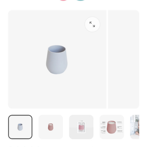 The Tiny Cup by ezpz / Open-Top, Silicone Drinking Cup for Babies