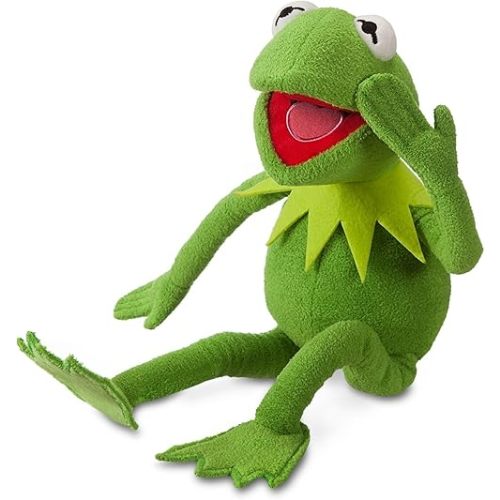 Disney Store Official Kermit Medium Soft Toy for Kids, Cuddly Character with Fuzzy Texture and Embroidered Details, Disney Plushy Suitable for All Ages.