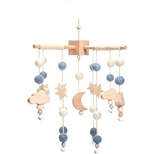Baby Mobile for Crib | Baby Crib Nursery Mobile Star Moon for Baby Boys and Girls | Boho Nursery Decor | Baby Shower Set for Infant Bedroom Hanging Decoration Toy
