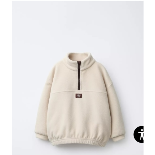 ZIP-UP FLEECE SWEATSHIRT - Mid-ecru | ZARA United States