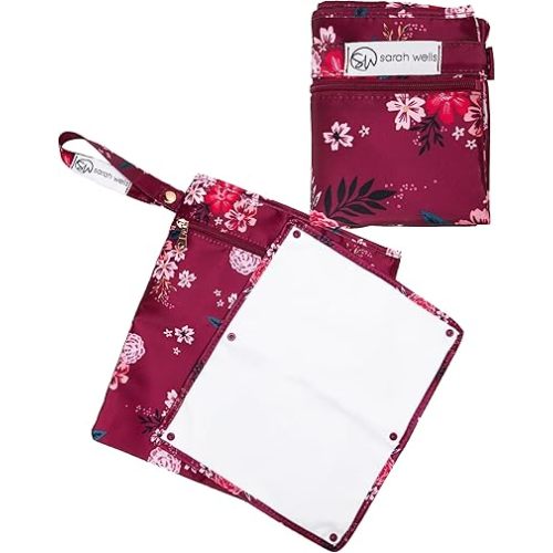Sarah Wells Pumparoo Wet/Dry Bag for Breast Pump Parts (Berry Bloom)