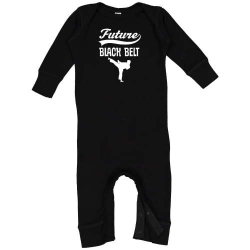 Inktastic Martial Arts Future Black Belt Karate Baby Romper Coveralls