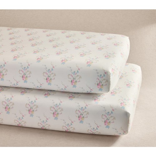 LoveShackFancy Arcadian Ikat Organic Cotton Crib Fitted Sheet