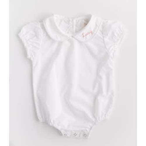 Baby Girl Round Collar Puff Sleeve Onesie | Cygnet Living