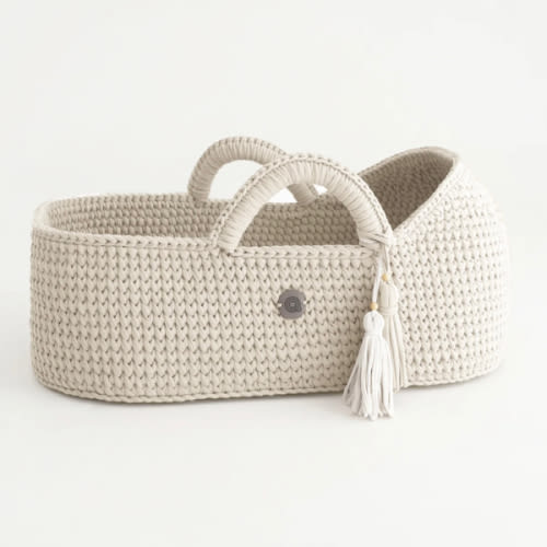 XL Moses Basket with Round Hood | Safe & Unique by Anzy Home