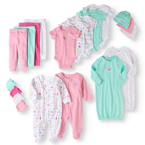 Garanimals Newborn Baby Girl Shower Gift Set, 20-Piece, Preemie-6/9 Months