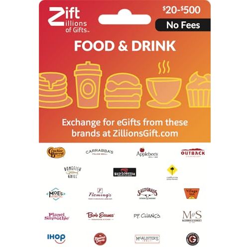 Zift Zillions Food & Drink of Gifts Multi-Brand Dining Gift Card