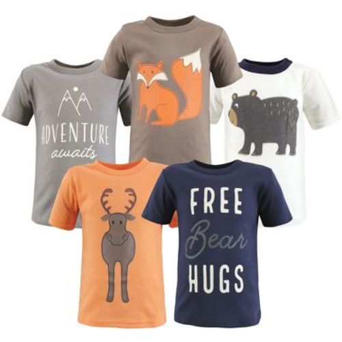 Hudson Baby Toddler Boy Short Sleeve T-Shirts, Woodland, 12-18 Months : Target