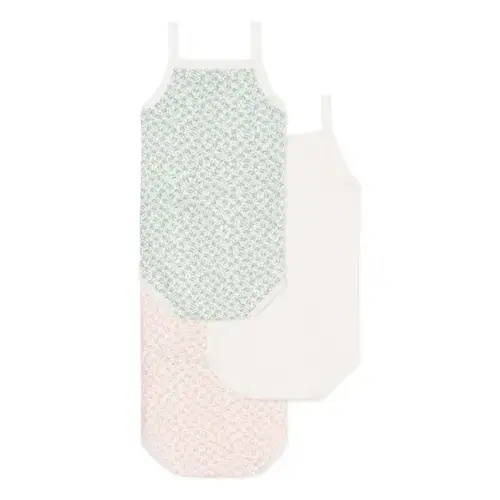 Petit Bateau - Set of 3 Naoshima Organic Cotton Bodies - Ecru | Smallable