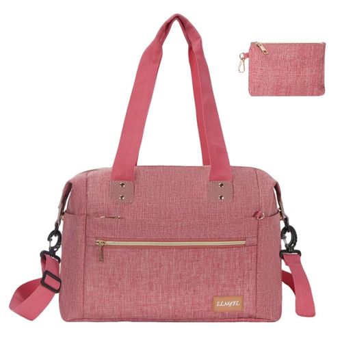 Diaper Tote Bag - Large Capacity waterproof Baby Bag With Pacifier Case, Hospital Delivery & Travel Mom Handbag (Pink)