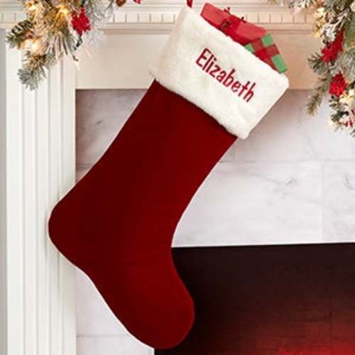 Red Velvet 24" Personalized Christmas Stocking