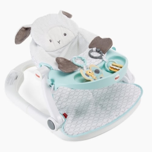 Fisher-Price Sit-Me-Up Floor Seat with Tray - Sweet Little Lamb