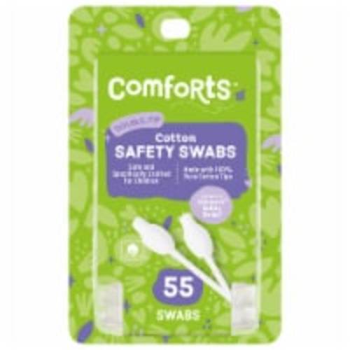 Comforts™ Double Tip Cotton Safety Swabs, 55 ct