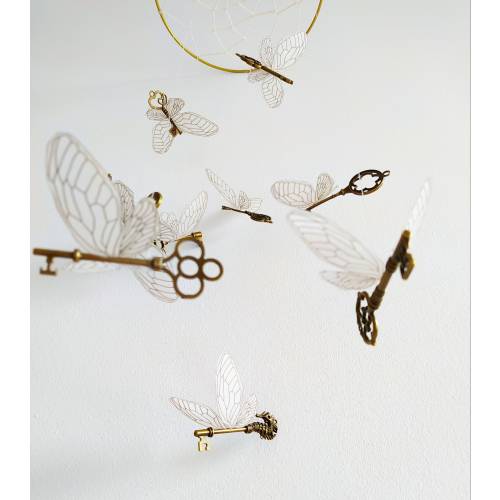 Mobile flying keys, decoration, baby and nursery mobile