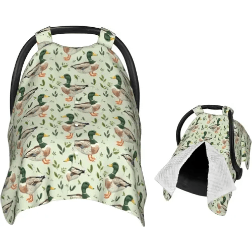 Cute Mallard Duck Baby Car Seat Canopy Nursing Cover for Newborn Car Seat Breastfeeding Covers Blanket Newborn Shower Gift