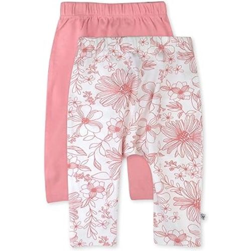 HonestBaby Multipack Harem Pants Roomy Fit Pull on Bottoms 100% Organic Cotton for Infant Baby Boys, Girls, Unisex