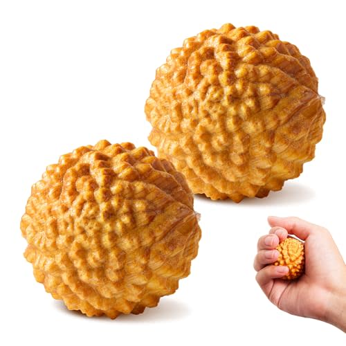 FSYQUAST Wooden Massage Ball - 2pcs Acupressure Ball for Natural Labor and Delivery Essentials, Birthing Comb, Labor Comb Spiky Massage Ball Stress Relief